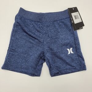 Hurley Shorts Blue Heather Pull On Solar French Terry Quick Dry Boys Size 2T NEW